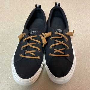 Black Canvas No Tie Sperrys